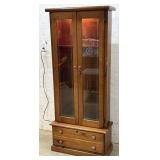 3 Door Gun Cabinet w/ Key 29/13/68- lighted