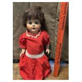 Vintage Doll Red Dress
