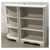 2 Piece Bookshelf Set (white) - very clean