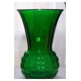 1950's Anchor Hocking Forest Green Glass Flared