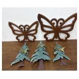 retro Tin & wooden Butterflies