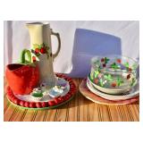 Lot of Strawberry Theme China & Glass