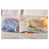 Tote of Vintage Needlepoint Kits (new/unused)