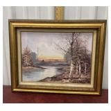 Signed Torman creek landscape painting