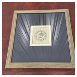 Mayan hand tooled and colored art on leather