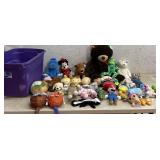 Collection of Plush Stuffed Animals w/ tote -