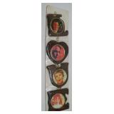 1960's Wooden 4 Photo Wall Hanger Frames Spells