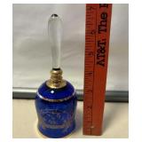 Vintage Cobalt Blue Bell w/ Gold Trim