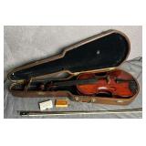 Early Tiger Maple Violin w/ August Prell Bow &