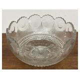 Huge Glass bowl - rings like a bell -  HEAVY