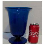 Vintage Handblown Cobalt Blue Celery Stem Bowl