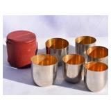 Vintage German Nesting Shot Cups & Holder.