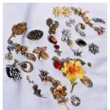 Vintage Pins-Brooches. Marked & Unmarked