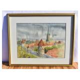Signed Framed Watercolor Painting