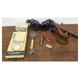 Pipe, goggles, thermometer, and other finds