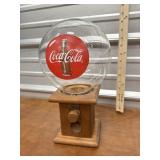 Coca Cola gumball wooden base