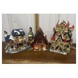Santa's Workbench houses- 2 w/ lights