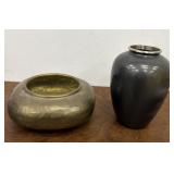 2pcs Brass - Vase (Japan) and India planter