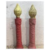 Noel Candlestick Blowmolds - need bulbs- pick up