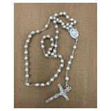 Sterling signed rosary
