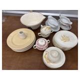 Shebango plates, Walker Creamer, Gravy boats,