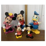 Mickey Mouse, Minnie Mouse, Donald Duck banks *a