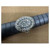 Sterling signed ring - Marcasite