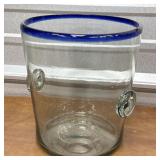 Hand Blown Glass Ice Bucket