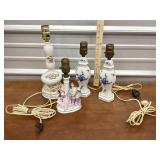 4 Vintage Lamps *needs New Wiring