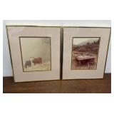 2 framed Horse / farm photos