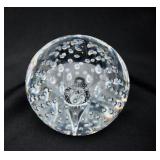 Clear Controlled Bubble Paperweight