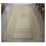 Olive green chenille bedspread