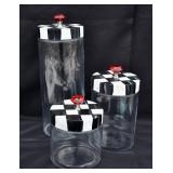 MacKenzie Childs Inspired Lidded Glass Jars