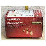 Husky 50ft 5 Socket String Worklight -new in box
