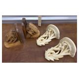 Bookends and Chalkware shelves