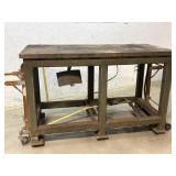 500+ Lb Solid Steel Work Table 60/30/36- carts not