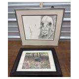 J.M. wright buffalo pencil signed and numbered