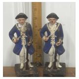 Cast iron Revolutionary War soldier bookends