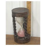 Large Carved wood hourglass