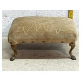 Foot Stool w/ Brass Claw Feet 15/11/7