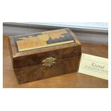Kismet Marquetry box Oakland and heart inlay