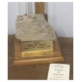 Piece of the Berlin Wall w/ certificate of