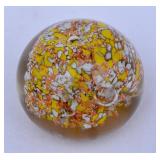 Vintage Orange-White-Yellow Hand Blown