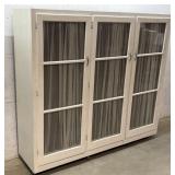 Large 3 Door White Cabinet 72/18/65- cart not