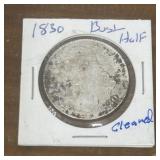 1830 Bust half dollar