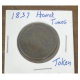 1837 Hard Times token