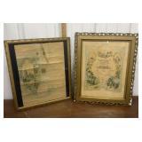 1907, 1911 Marriage Certificates- Framed * Frames