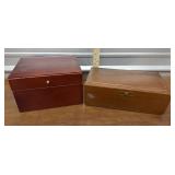 2 Wooden Dresser Boxes