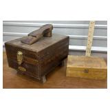 Shoe shine box and jewelry makers tool box