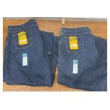 2pr Carhartt fleeced lined 46x30 reg. Jeans